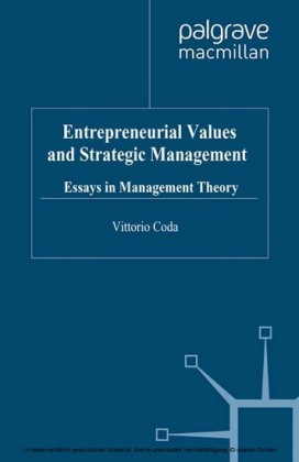 Entrepreneurial Values and Strategic Management