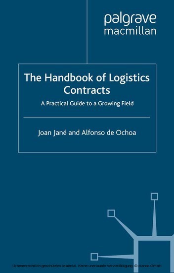 The Handbook of Logistics Contracts main product photo
