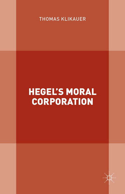Hegel's Moral Corporation main product photo