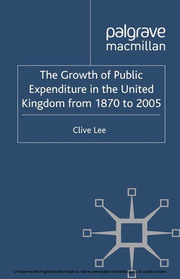 The Growth of Public Expenditure in the United Kingdom from 1870 to 2005 main product photo