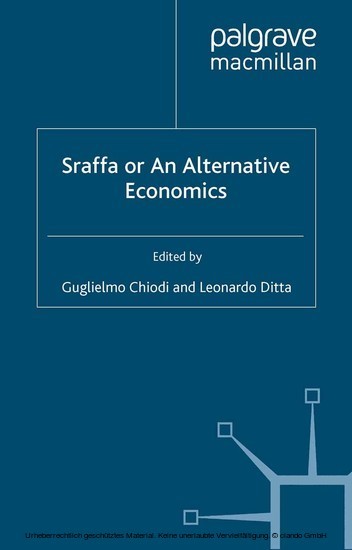 Sraffa or an Alternative Economics main product photo