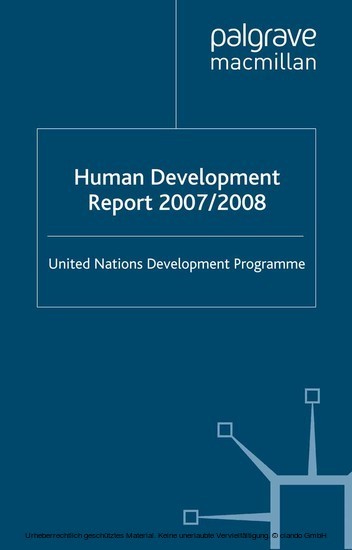 Human Development Report 2007/2008 main product photo