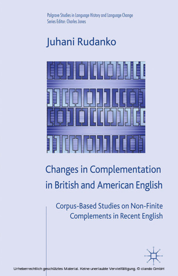 Changes in Complementation in British and American English main product photo
