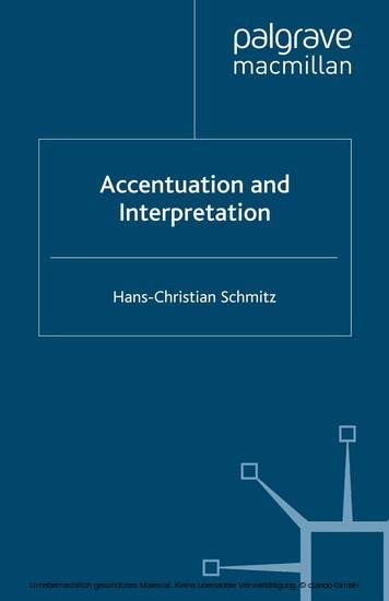 Accentuation and Interpretation main product photo