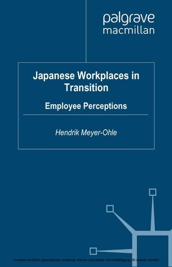 Japanese Workplaces in Transition main product photo