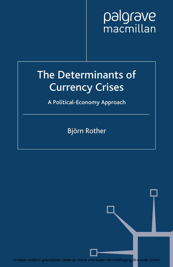 The Determinants of Currency Crises main product photo