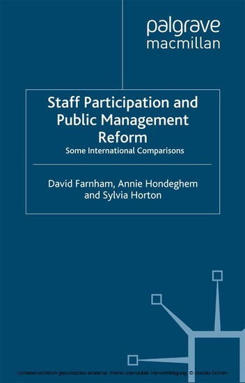 Staff Participation and Public Management Reform main product photo