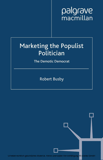 Marketing the Populist Politician main product photo