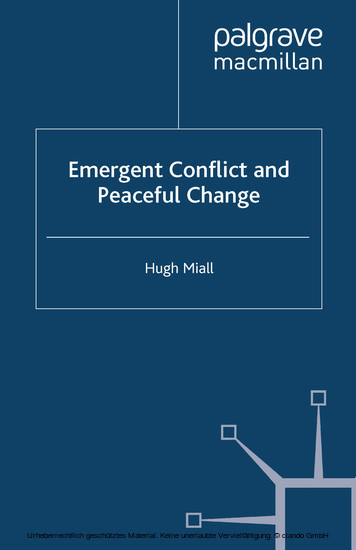 Emergent Conflict and Peaceful Change main product photo