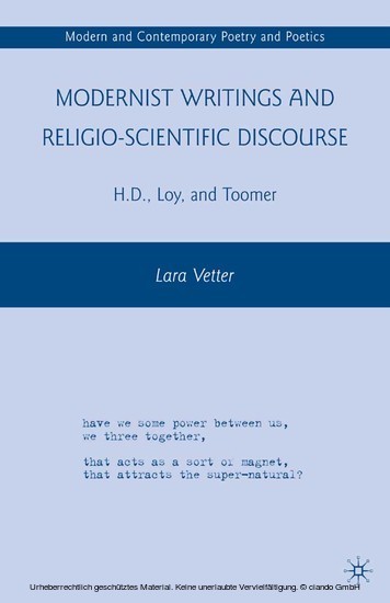 Modernist Writings and Religio-scientific Discourse main product photo