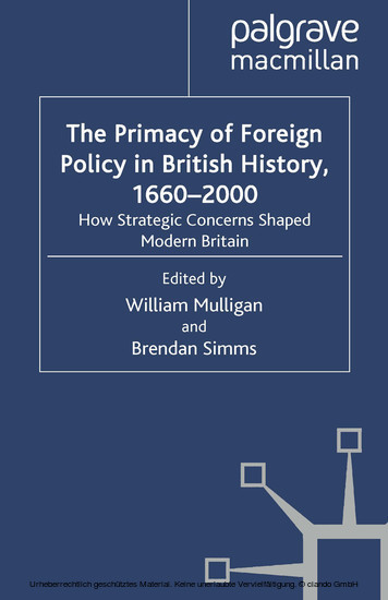 The Primacy of Foreign Policy in British History, 1660-2000 main product photo