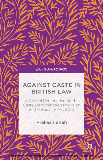 Against Caste in British Law main product photo