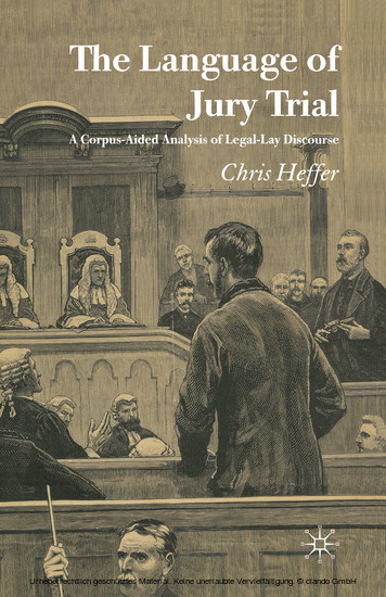 The Language of Jury Trial main product photo