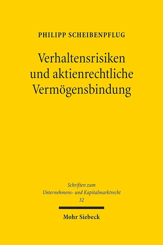 Verhaltensrisiken und aktienrechtliche Vermögensbindung main product photo