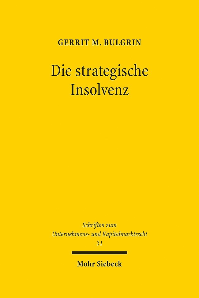Die strategische Insolvenz main product photo