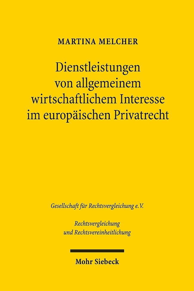 Dienstleistungen von allgemeinem wirtschaftlichem Interesse im europäischen Privatrecht main product photo