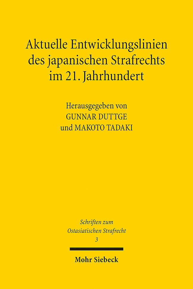 Aktuelle Entwicklungslinien des japanischen Strafrechts im 21. Jahrhundert main product photo