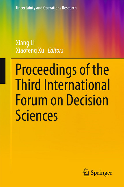 Proceedings of the Third International Forum on Decision Sciences main product photo