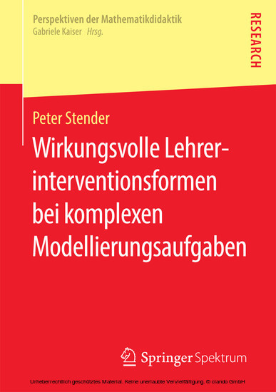 Wirkungsvolle Lehrerinterventionsformen bei komplexen Modellierungsaufgaben main product photo