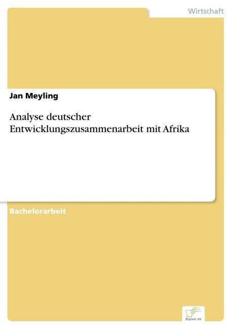 Analyse deutscher Entwicklungszusammenarbeit mit Afrika main product photo