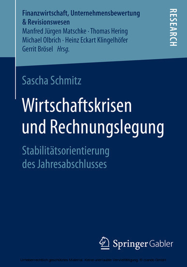 Wirtschaftskrisen und Rechnungslegung main product photo