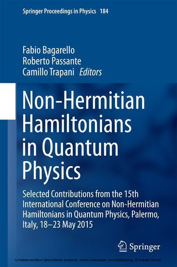 Non-Hermitian Hamiltonians in Quantum Physics main product photo