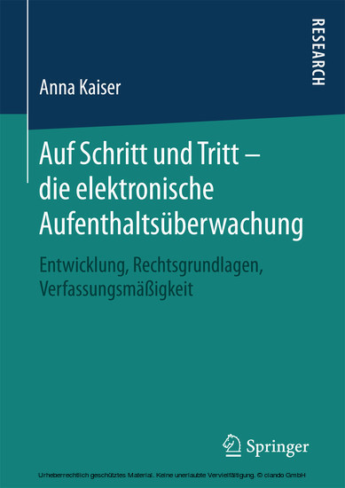 Auf Schritt und Tritt - die elektronische Aufenthaltsüberwachung main product photo