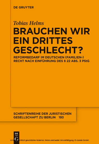 Brauchen wir ein drittes Geschlecht? main product photo