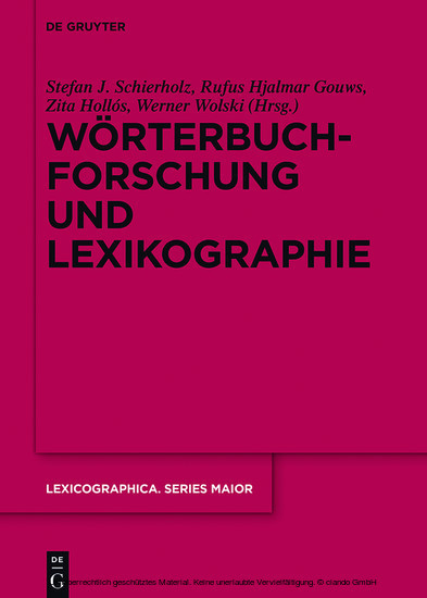 Wörterbuchforschung und Lexikographie main product photo