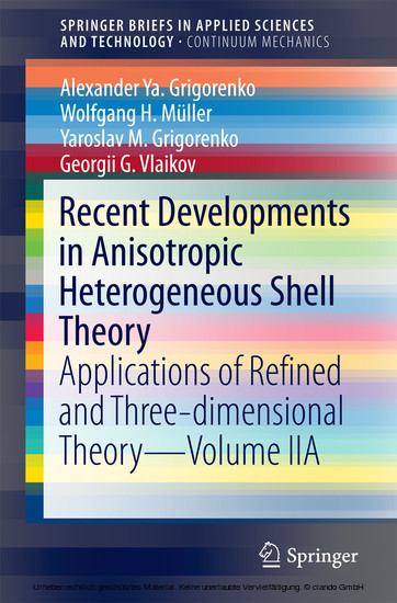 Recent Developments in Anisotropic Heterogeneous Shell Theory main product photo