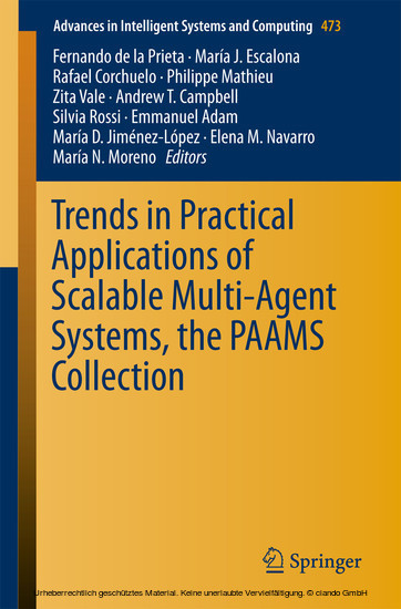 Trends in Practical Applications of Scalable Multi-Agent Systems, the PAAMS Collection main product photo