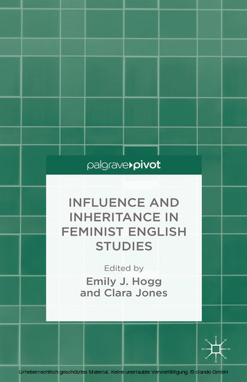 Influence and Inheritance in Feminist English Studies main product photo