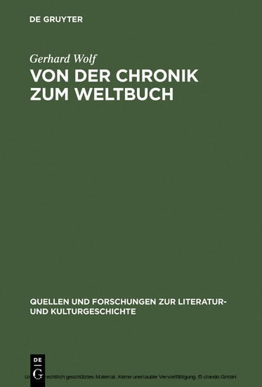 Von der Chronik zum Weltbuch main product photo