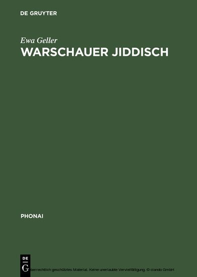 Warschauer Jiddisch main product photo