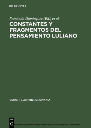 Constantes y fragmentos del pensamiento luliano
