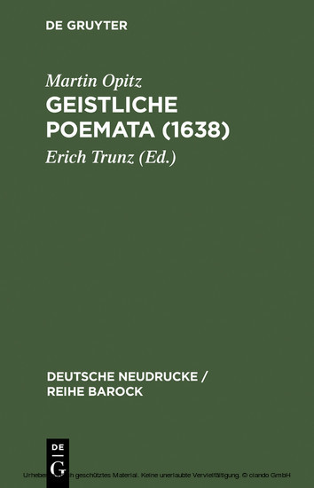 Geistliche Poemata (1638) main product photo