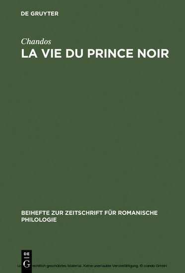 La vie du prince noir main product photo