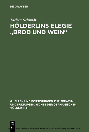 Hölderlins Elegie 'Brod und Wein' main product photo
