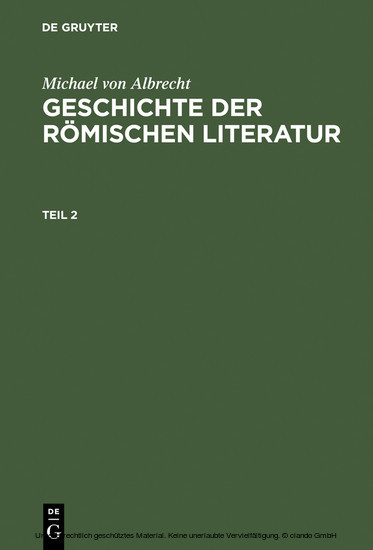 Michael von Albrecht: Geschichte der römischen Literatur. Teil 2 main product photo
