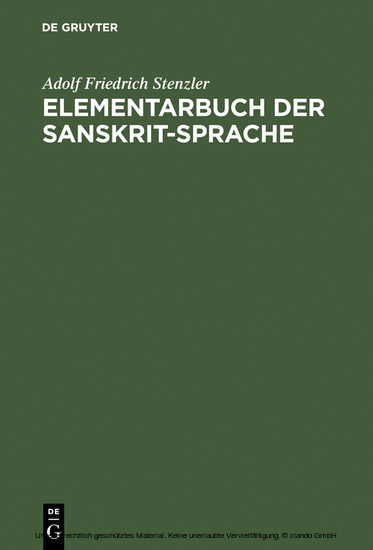 Elementarbuch der Sanskrit-Sprache main product photo