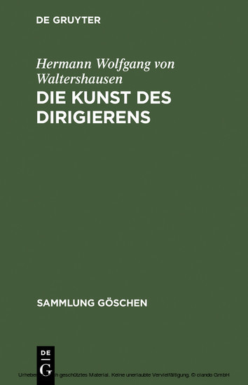 Die Kunst des Dirigierens main product photo