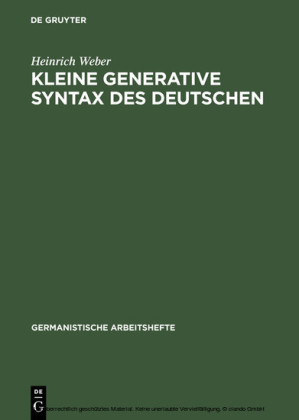 Kleine generative Syntax des Deutschen