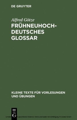 Frühneuhochdeutsches Glossar