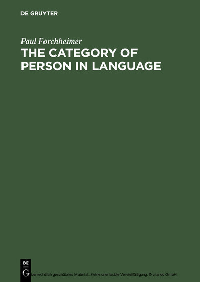 The Category of Person in Language main product photo