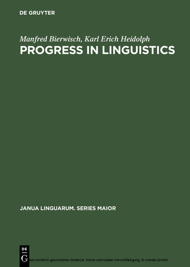 Progress in Linguistics main product photo