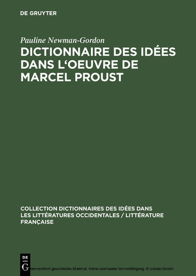 Dictionnaire des idées dans l'oeuvre de Marcel Proust main product photo