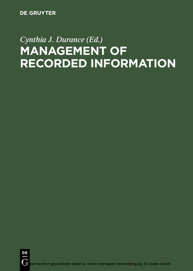 Management of Recorded Information main product photo