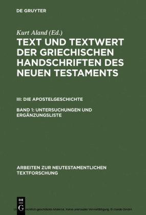 Untersuchungen und Ergänzungsliste