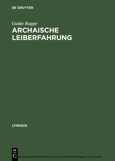 Archaische Leiberfahrung main product photo
