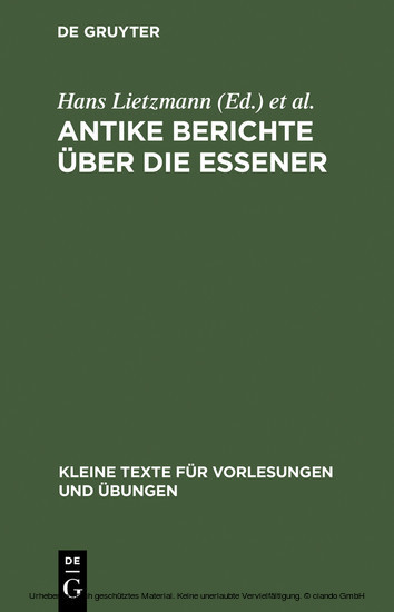 Antike Berichte über die Essener main product photo